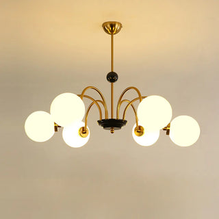 ZOWALA - Modern Chrome Globe Pendant Chandelier - 4 Bulbs Image - 9