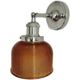 ZOWALA - Modern Chrome Blue Textured Glass Dome Wall Sconce Image - 10