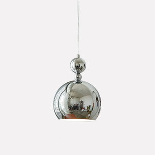 Modern Globe Chrome Pendant Light for Living Room Zawala Image - 5