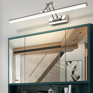 Chrome Modern Linear LED Swing Arm Vanity Lights Zawala Image - 1