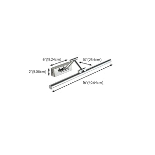 Chrome Modern Linear LED Swing Arm Vanity Lights Zawala #size