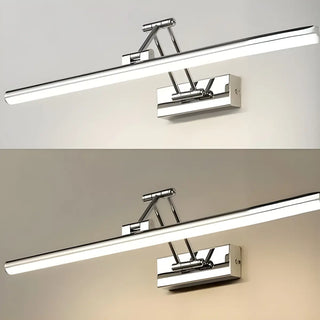 Chrome Modern Linear LED Swing Arm Vanity Lights Zawala Image - 5