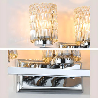 Elegant Prismatic Glass Cylinder 3-Light Vanity Light Zawala Image - 13
