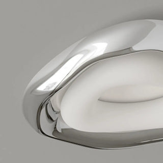ZOWALA - Modern Chrome Resin LED Flush Mount Light Image - 10