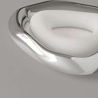 ZOWALA - Modern Chrome Resin LED Flush Mount Light Image - 11