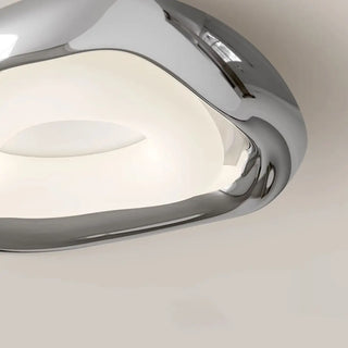 ZOWALA - Modern Chrome Resin LED Flush Mount Light Image - 12