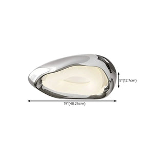 ZOWALA - Modern Chrome Resin LED Flush Mount Light #size