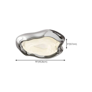 ZOWALA - Modern Chrome Resin LED Flush Mount Light Image - 17