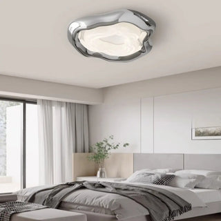 ZOWALA - Modern Chrome Resin LED Flush Mount Light Image - 2