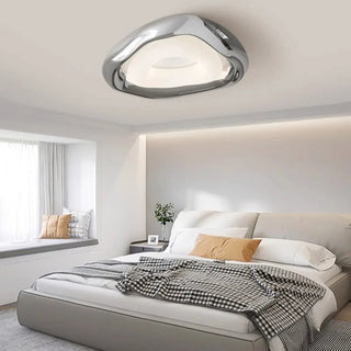 ZOWALA - Modern Chrome Resin LED Flush Mount Light Image - 4