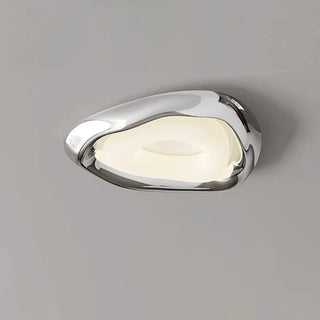 ZOWALA - Modern Chrome Resin LED Flush Mount Light Image - 5