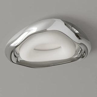 ZOWALA - Modern Chrome Resin LED Flush Mount Light Image - 7