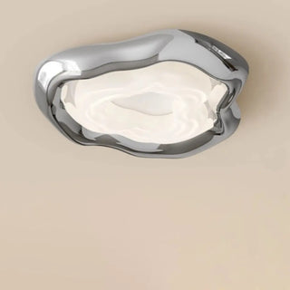 ZOWALA - Modern Chrome Resin LED Flush Mount Light Image - 9
