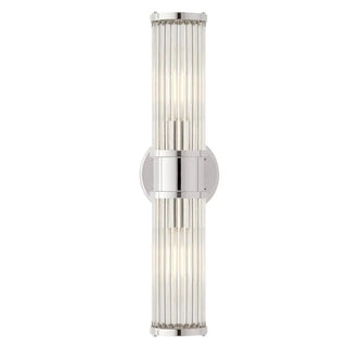 Chrome Finish Modern Glass Cylindrical Vanity Sconce Zawala Image - 9