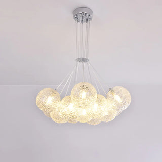 ZOWALA - Modern Cluster Bubble Clear Glass Pendant Light Chandelier Image - 11