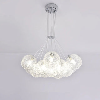ZOWALA - Modern Cluster Bubble Clear Glass Pendant Light Chandelier Image - 12