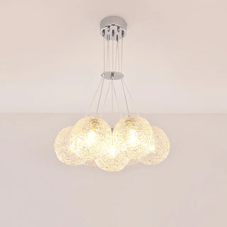 ZOWALA - Modern Cluster Bubble Clear Glass Pendant Light Chandelier Image - 15