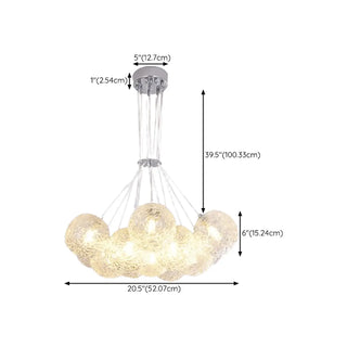 ZOWALA - Modern Cluster Bubble Clear Glass Pendant Light Chandelier Image - 22