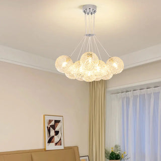 ZOWALA - Modern Cluster Bubble Clear Glass Pendant Light Chandelier Image - 3