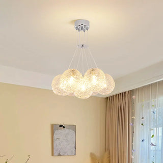 ZOWALA - Modern Cluster Bubble Clear Glass Pendant Light Chandelier Image - 4