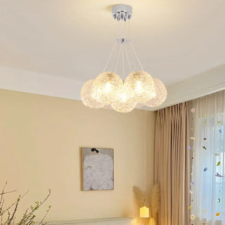 ZOWALA - Modern Cluster Bubble Clear Glass Pendant Light Chandelier Image - 6