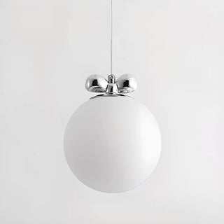 ZOWALA - Modern Classic Chrome White Glass Globe Pendant Light Image - 6