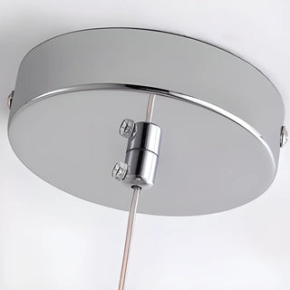 ZOWALA - Modern Classic Chrome White Glass Globe Pendant Light Image - 9