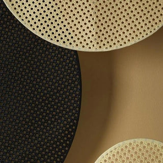 Coastal Circle Rattan Living Room Yellow Wall Sconce Zawala Image - 8