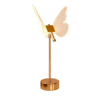 Gold Elegant Hollow Butterfly Metal Decor Table Lamp Zawala Image - 15