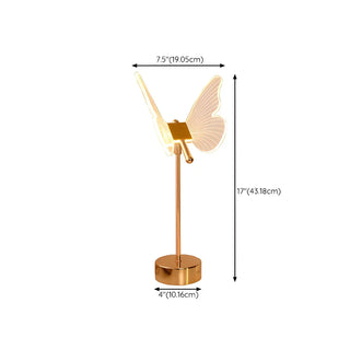 Gold Elegant Hollow Butterfly Metal Decor Table Lamp Zawala #size