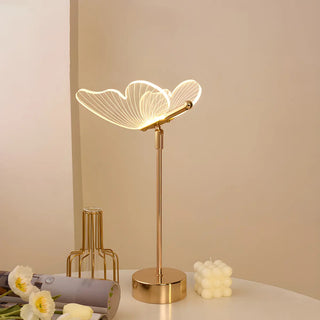 Gold Elegant Hollow Butterfly Metal Decor Table Lamp Zawala Image - 4