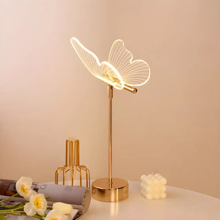 Gold Elegant Hollow Butterfly Metal Decor Table Lamp Zawala Image - 5