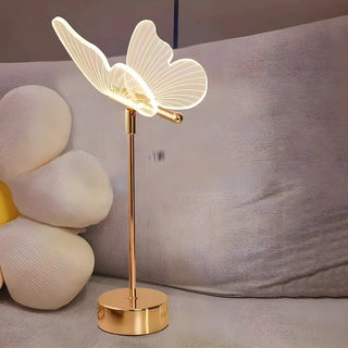 Gold Elegant Hollow Butterfly Metal Decor Table Lamp Zawala Image - 7