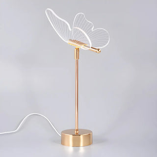 Gold Elegant Hollow Butterfly Metal Decor Table Lamp Zawala Image - 8