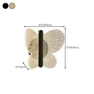 Kids' Room Beautiful Gold Butterfly Wall Sconce Zawala #size