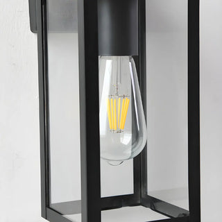 Waterproof Box Black Glass Outdoor LED Wall Sconce Zawala Image - 12