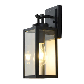 Waterproof Box Black Glass Outdoor LED Wall Sconce Zawala Image - 5
