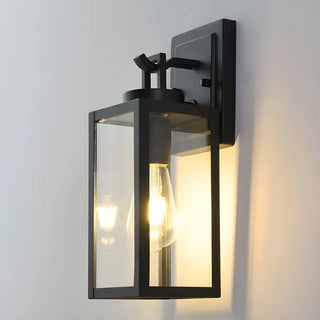 Waterproof Box Black Glass Outdoor LED Wall Sconce Zawala Image - 6