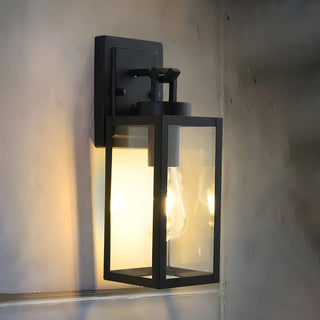 Waterproof Box Black Glass Outdoor LED Wall Sconce Zawala Image - 9