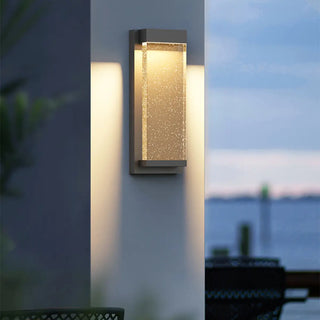 Modish Clear Rectangular Metal External LED Wall Light Zawala Image - 2