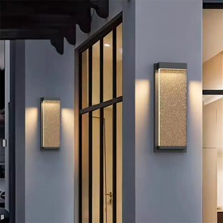 Modish Clear Rectangular Metal External LED Wall Light Zawala Image - 3