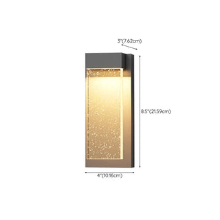 Modish Clear Rectangular Metal External LED Wall Light Zawala #size
