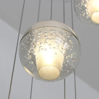 Multi-Globe Cluster Clear Glass Crystal Pendant Light  Image - 8