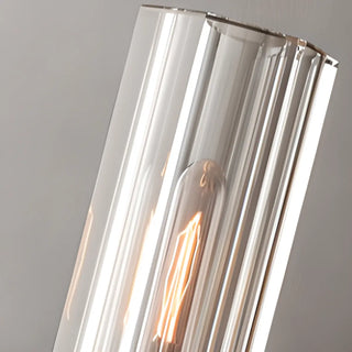 ZOWALA - Modern Clear Glass and Gold Geometric Vanity Light Image - 12