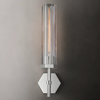 ZOWALA - Modern Clear Glass and Gold Geometric Vanity Light Image - 15