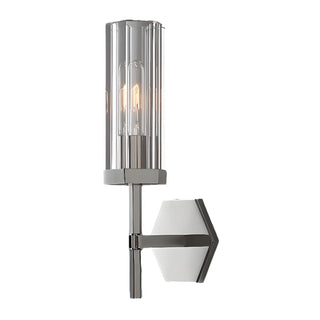 ZOWALA - Modern Clear Glass and Gold Geometric Vanity Light Image - 16