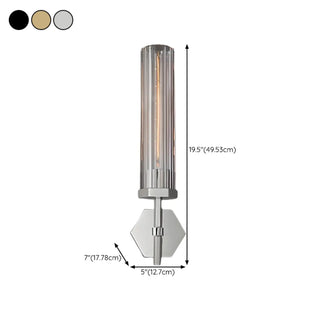 ZOWALA - Modern Clear Glass and Gold Geometric Vanity Light Image - 18