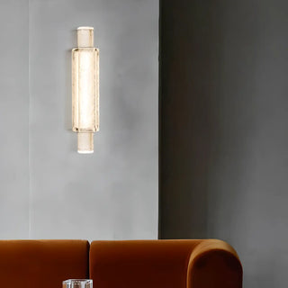 Modern Cylinder Clear Crystal Wall Sconce Light Zawala Image - 2