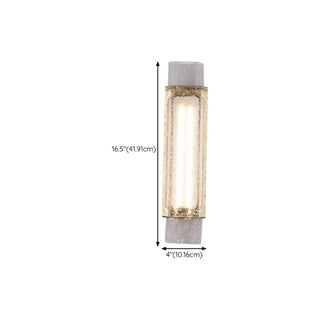 Modern Cylinder Clear Crystal Wall Sconce Light Zawala #size