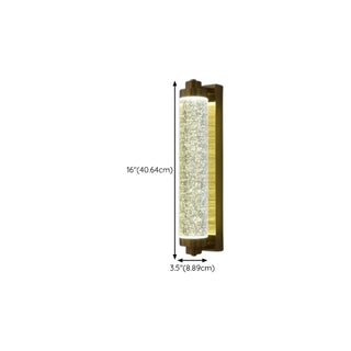 Modern Cylinder Clear Crystal Wall Sconce Light Zawala Image - 27